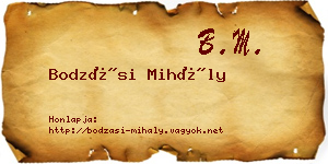 Bodzási Mihály névjegykártya