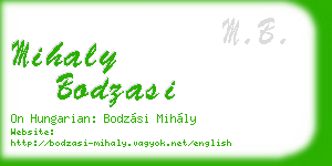 mihaly bodzasi business card