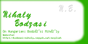 mihaly bodzasi business card